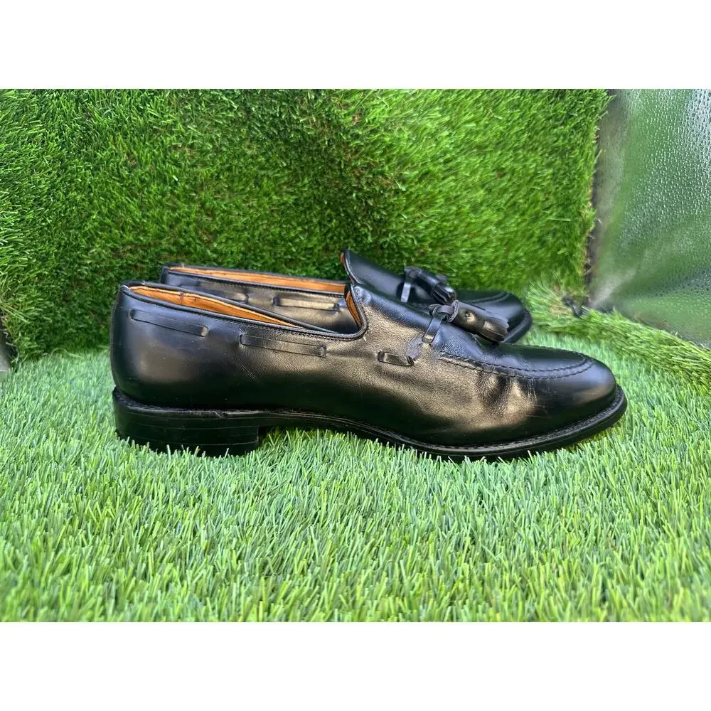 Allen Edmonds Grayson EC4001968 Tassel Loafer Men's 8.5D Black Leather Preppy